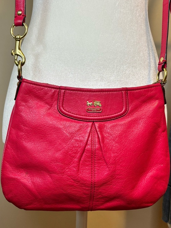 Coach Handbags - Coach Madison Pink Leather Crossbody Bag Gold Hardware
